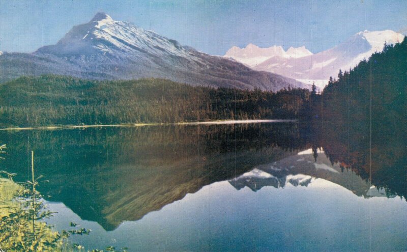 USA Reflections In Auk Lake Alaska Chrome Postcard 08.20