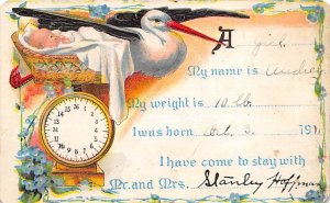 A girl, my name is Birth Announcement 1911 