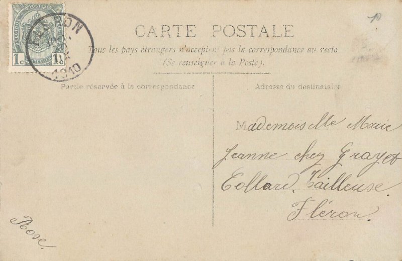 French gentleman New Year greetings postcard 1910