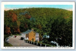 Bedford Pennsylvania Postcard Old Historic Shot Factory On Lincoln Highway c1920