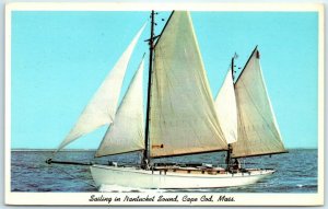 M-28419 The Ketch Ayuthia sailing in Nantucket Sound Cape Cod Massachusetts