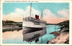 Massachusetts Steamer Boston Passing Through Cape Cod Canal