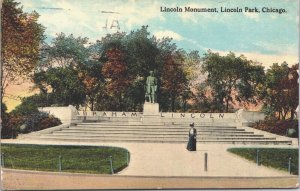 USA Lincoln Park Monument Chicago Illinois Postcard 09.43