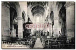 Old Postcard L isle adam inside The church I