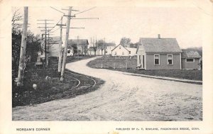 Groton Connecticut View Of Morgan's Corner, B/W Photo Print Vintage PC U5180