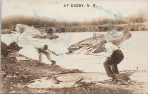 Digby NS Exaggeration Giant Fish Fisherman c1930 RPPC Postcard G72 *as is