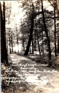 1940s Wildflower Woods Home of Gene Stratton Porter Geneva IL RPPC Postcard