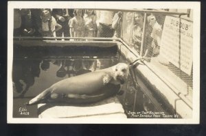 RPPC TACOMA WASHINGTON DEFIANCE PARK AQUARIUM SEAL REAL PHOTO POSTCARD