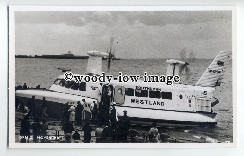 f0794 - Westland SRN 2 Hovercraft at Ryde , Isle of Wight - postcard by Nighs
