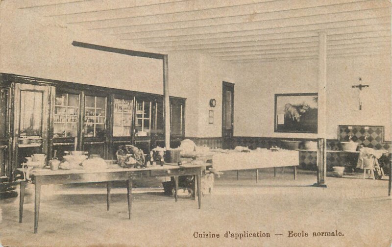 Belgium WAVRE - Establishment of the Ursulines - Cuisine interior 1912