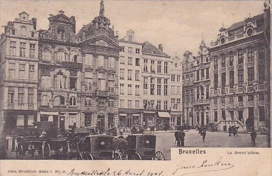 Belgium Brussel Bruxelles La Grand Place Market 1911