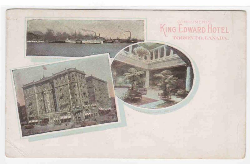 King Edward Hotel Toronto Ontario Canada 1905c postcard