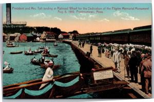 Pres. Taft, Pilgrim Memorial Monument Dedication Provincetown Vtg Postcard M12