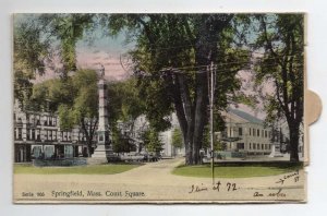Springfield Massachusetts Court Square Pull Out Flip Book Views Postcard AA70210