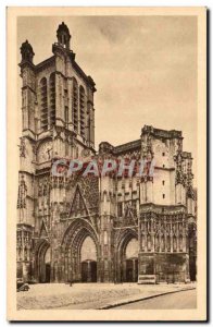 Troyes Old Postcard The cathedral