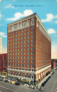 USA The Texas Hotel Fort Worth Texas Linen Vintage Postcard 07.57