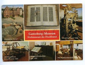 239415 GERMANY MAINZ Gutenberg museum ADVERTISING old postcard