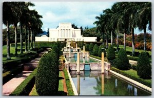 Vtg Laie Oahu Territory of Hawaii Latter Day Saints Hawaiian Temple Postcard
