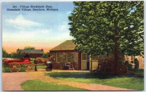 Postcard - Village Blacksmith Shop, Greenfield Village - Dearborn, Michigan