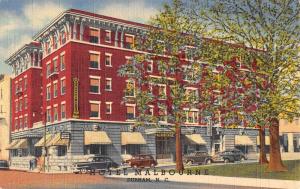 Durham North Carolina Hotel Malbourne Street View Antique Postcard K90754