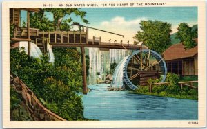 Postcard - An Old Water Wheel In The Heart Of The Mountains - North Carolina