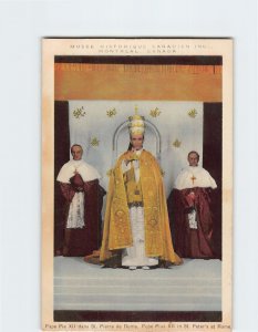 Postcard Pope Pius XII in St. Peters at Rome Italy