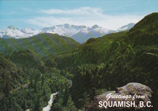 Canada British Columbia Greetings From Squamish Panorama