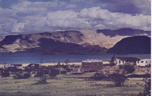 Near BOULDER CITY, Nevada, 1940-60s; Trailer Park, Lake Mead, Classic Cars