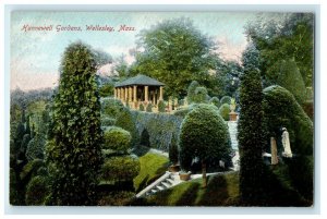 1916 Hunnewell Gardens, Wellesley, Massachusetts MA Antique Posted Postcard