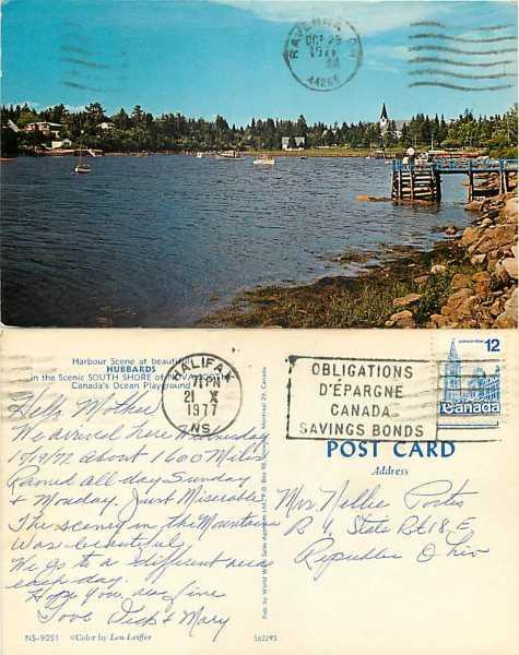 Harbour Scene at Hubbards, South Shore, , Nova Scotia, 1977 Chrome