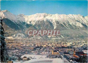 Modern Postcard Blick vom Berrgisel Station auf und Nordkette Innsbruck
