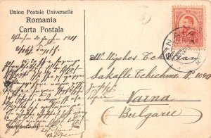 Sinaia Romania Birds Eye View Vintage Postcard AA66274