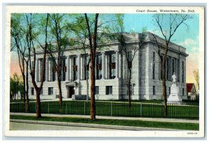 1939 Court House Exterior View Building Watertown South Dakota Vintage Postcard