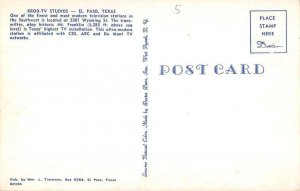 El Paso Texas KROD-TV Studios Vintage Postcard AA13129