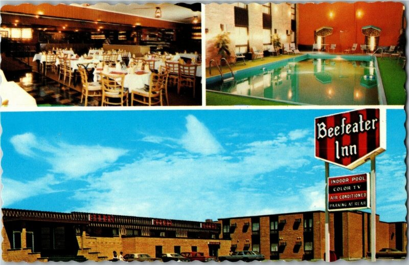 Beefeater Motor Inn, Estevan Saskatchewan 9th & 13th Ave Vintage Postcard F01