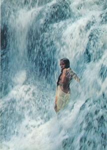 Young Lady Showering - Under a Waterfall - Metalanim, Ponape, Micronesia