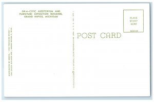 c1960s Civic Auditorium & Furniture Exposition Building Grand Rapids MI Postcard