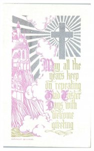 Glad Easter Days, Arts & Crafts Castle Postcard *6L(2)36