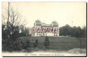 Old Postcard Astronomy Observatory Montsouris Paris