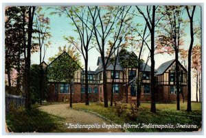 1911 Indianapolis Orphan Home  Indianapolis Indiana IND Mezzochrome Postcard 