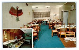 WINNECONNE, WI ~Roadside Interior ARROWHEAD RESTAURANT c1950s Postcard