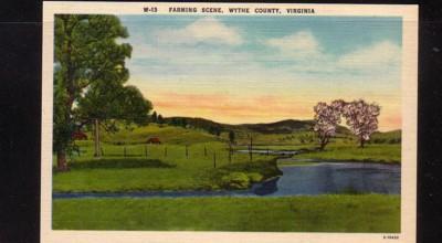 Virginia Postcard Farm Scene Wythe County
