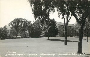 RPPC OCONOMOWOC, WI Wisconsin  REDEMPTORIST FATHERS SEMINARY  c1940s   Postcard