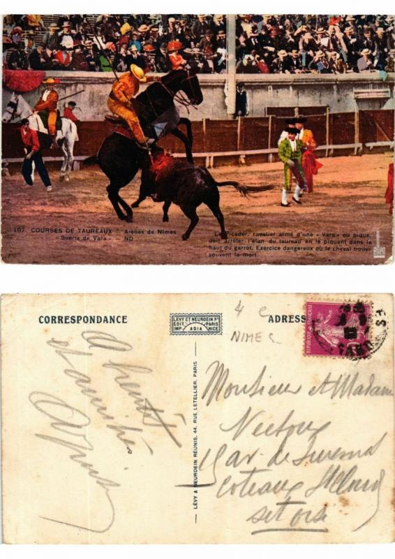 CPA Bullfighting - Course de Taureaux - Nimes - Suerte de Vara (776187)