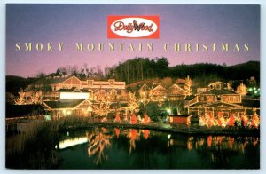 DOLLYWOOD, Pigeon Forge TN ~ SMOKY MOUNTAIN CHRISTMAS Lights 4x6 Postcard