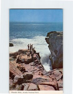 Postcard Thunder Hole, Acadia National Park, Bar Harbor, Maine