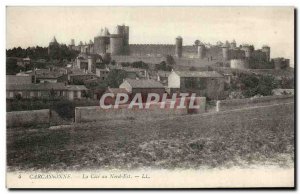 Old Postcard Carcassonne city in the North East