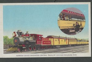 1948 Post Card Chicago IL The Railroad Fair 100 Yrs Of Railroad Progress With---