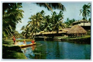 1960 The Coco Palms Hotel Island Of Kauai Hawaii HI, Boating Vintage Postcard