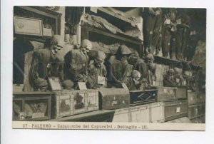 425986 ITALY PALERMO Catacombe del Capuccini skulls Vintage NPG photo postcard